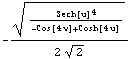 -Sech[u]^4/(-Cos[4 v] + Cosh[4 u])^(1/2)/(2 2^(1/2))