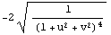 -2 1/(1 + u^2 + v^2)^4^(1/2)