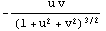 -(u v)/(1 + u^2 + v^2)^(3/2)
