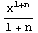 x^(1 + n)/(1 + n)