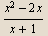 (x^2 - 2x)/(x + 1)